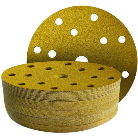 45 Pièces Disques abrasifs de 150 mm, Grain 60 - Disque a poncer 150mm 15 trous pour Ponceuse Excentrique 150mm (1/5)