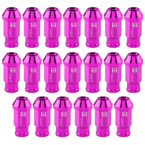 Vis de pneu de voiture, roue de course, écrou en aluminium M12X1,5 (violet)