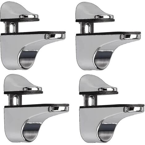 Adjustable Glass Shelf Bracket, 4 Pcs Glass Shelf Bracket, Wall Mounted Glass Clamp, Glass Shelf Bracket, For Glass Shelf (1/5)