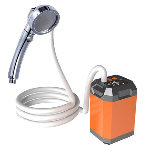 Nannigr Kit Douche de Camping, Camping Douche Portable, 9000mAh Pompe de Douche Électrique Rechargeable avec Affichage Intelligent de Température et Pression d'eau Réglable pour Extérieure, Randonnée, (1/5)