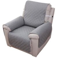 Housse de Fauteuil Relax Matelassé Inclinable Couvre Fauteuil Relax 1 Place Housses de Protege Fauteuil InclinableGris