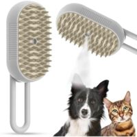 Brosse Chien Chat à Vapeur, 3 en 1 pour Chat Steamy Brosse Vapeur pour Chat Brosse Chiens Chats, Brosse
