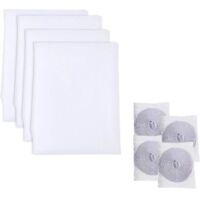 4Pcs Moustiquaire Fenetre,Moustiquaire Filet de Fenêtre, 130x150cm Moustiquaire pour Fenêtre,Moustiquaire de Fenêtre avec 4 Rouleaux