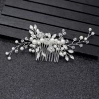 Peigne Epingle,mariage cristal peigne cheveux,Femme Perle Bijoux ,Bijoux Cheveux Mariée Peigne, Élégant Bijoux de tête