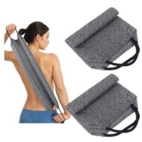 Lot de 2 gants de douche exfoliants pour le corps, le dos pour la douche, gants de toilette exfoliants en nylon pour le dos, sangle