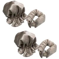Satin Heatless Hair Curler 2 Set,Hair Rollers for Heatless Curls with Hair Caps, Soft Curling Rod Headband for Long Hair,Curling Set