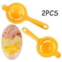 Séparateur d'oeufs,Séparateur de jaune d'oeuf en Plastique,Diviseur d'oeufs,Filtre à blanc d'oeuf,Tamis à oeuf,pour Restaurant(2pcs)