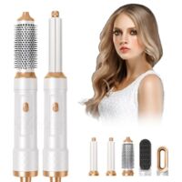 Brosse Soufflante 5 en 1 Ionique Sèche Cheveux Brosse Chauffante Brushing Boucleur a Cheveux Peigne Chauffant Lisseur Cheveux,