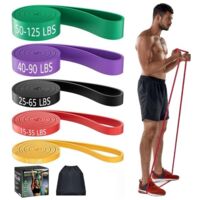 Elastique Musculation,5 Niveaux différents Élastique Musculation,Bande Elastique Musculation avec Poignées Ancre de Porte