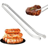 -Pince Barbecue Longue 38cm, Pince Cuisine Inox, Pince Retourne Saucisse, Pince à Grillade, Pince a Barbecue, Accessoires de Gril