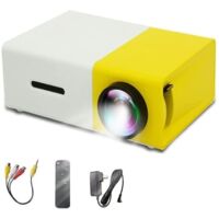 Mini Projecteur, Vidéoprojecteur Portable, Rétroprojecteur à LED pour Home Cinéma, Compatible avec HDMI USB TV AV et Télécommande