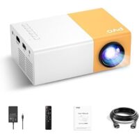 Mini Projecteur-Projecteur Portable pour Dessin Animé-Cadeau pour Enfants-Pico Rétroprojecteur à LED pour Home Cinéma