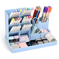 (Multicolore)Organisateur de Bureau Multifonctionnel Porte Stylo Bureau - Blanc - Multicolore