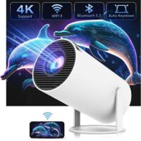 (hy300)Vidéoprojecteur Portable 4K - 1600 Lumens - WiFi 2.4/5G - Bluetooth 5.2