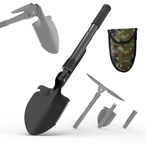 Vanga pieghevole ultra-portatile - Vanga leggera e tascabile per escursioni, giardinaggio ed emergenze - Mini attrezzo pieghevole per avventure all'aria aperta