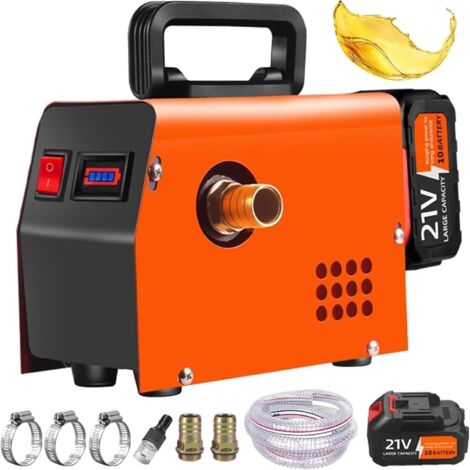 Pompa elettrica per travaso fusti olio, portata elevata 40-50 l/min, funzionamento avanti e indietro, ideale per gasolio, cherosene e liquidi ad alta viscosità