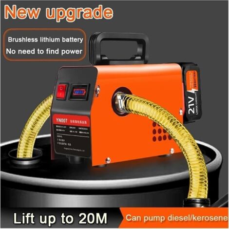 Pompa Sommersa A Batteria 21V – Portata 40-60 L/min, Tubo 5m, Per Acqua E Gasolio, Compatibile Batterie 18V DAYI