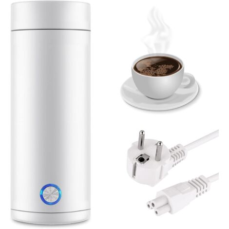 Bollitore da viaggio portatile, mini bollitore elettrico da viaggio da 400 ml, piccolo bollitore elettrico da viaggio, ebollizione rapida in 3 minuti con cavo di alimentazione staccabile