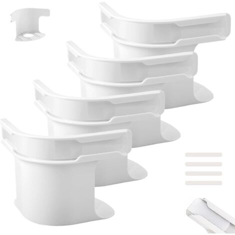 Supporto angolare rimovibile per lenzuolo da 4 pezzi con strisce di bloccaggio, fissaggi per lenzuoli per materassi montati, ferma-letto, design antiscivolo, bianco