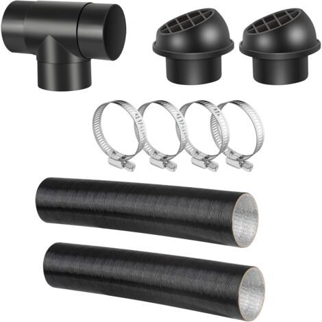 Tubo flessibile per condotto dell'aria da 60 mm di diametro, tubo flessibile per riscaldamento auto, kit di sfiato per aria calda a T, accessori di ricambio per riscaldamento diesel