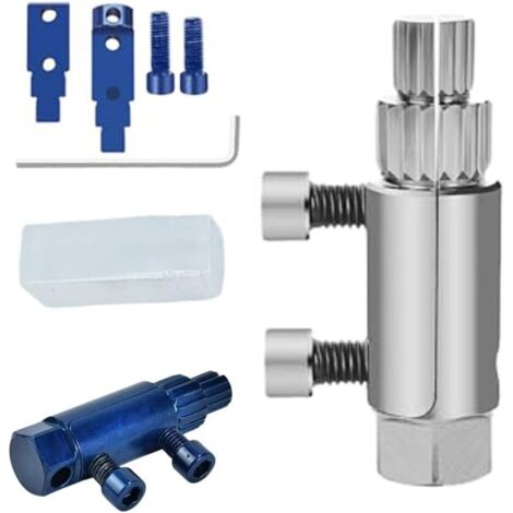 Estrattore per filettature di tubi rotti, strumento per la rimozione di rubinetti rotti, estrattore per viti spanate, kit di estrazione bulloni facile per 1/4"/3/8", argento