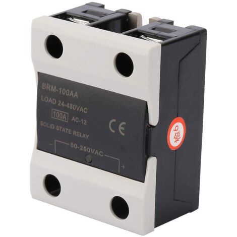Relè a stato solido, modulo relè a stato solido SSR BRM-100AA 60A/80A/100A/120A 24-480V CA (BRM-100AA)