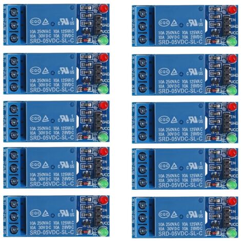 Modulo interruttore di controllo del carico con piastra di espansione trigger di basso livello a 1 canale da 5 V da 10 pezzi per il controllo degli elettrodomestici