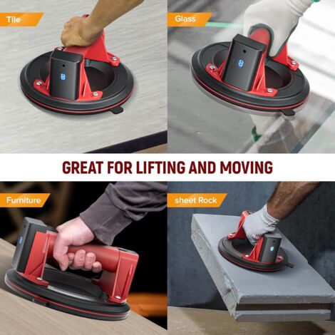 Ventosa Elettrica Professionale 300kg - Solleva Piastrelle, Vetro E Marmo Con Display LCD E Batteria 4000mAh