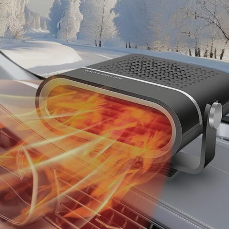 Riscaldatore per auto da 12 V, riscaldatore portatile per auto 2 in 1, riscaldamento rapido, sbrinamento rapido, ventola di raffreddamento, deumidificatore, asciugatrice automatica (1/5)