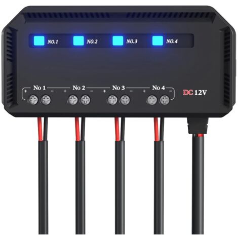Scatola relè fusibili per auto da 12 V - Cablaggio rapido a 4 vie con spie luminose, fusibili da 2/3/5 A per moto, fari, navigazione, supporto per telefono, caricabatterie