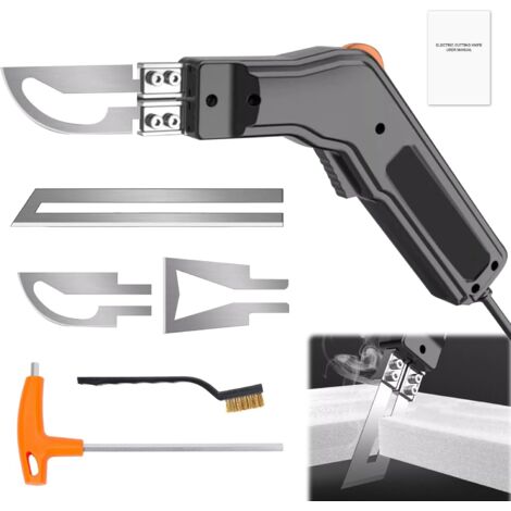 Coltello caldo, taglierina per schiuma calda, taglierina elettrica per schiuma da 280 W, utensile per il taglio del polistirolo 0-550°CColtello caldo portatile con 3 lame per spugna / EPS / EPP / KT