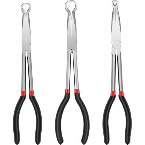fascette stringitubo lunghe da 11 pollici, pinze per la rimozione delle candele in acciaio al carbonio, pinze per scollegare i componenti elettrici per autoveicoli, 6 mm, 13 mm e 18 mm