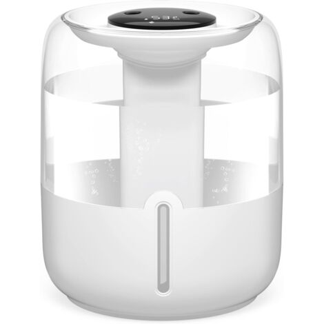 Umidificatore a nebbia fredda da 3,8 l con riempimento dall'alto per camera da letto, ultra silenzioso da 36 dB, con diffusore di oli essenziali, 3 modalità, luce notturna per piante da fiore