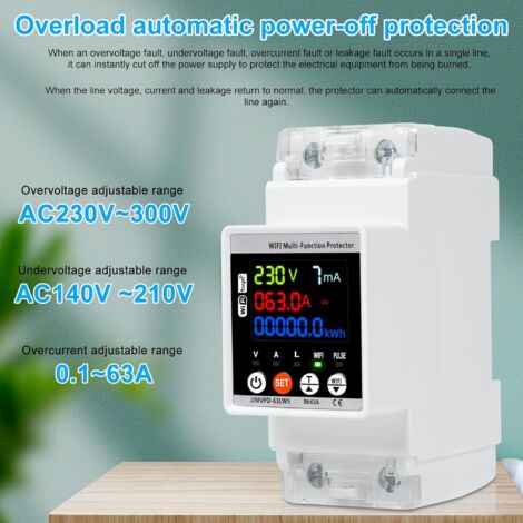 Contatore Elettrico Digitale Portatile 230V – Monitor Consumo IP67 Con Cavo 3m, Per Camper E Esterni