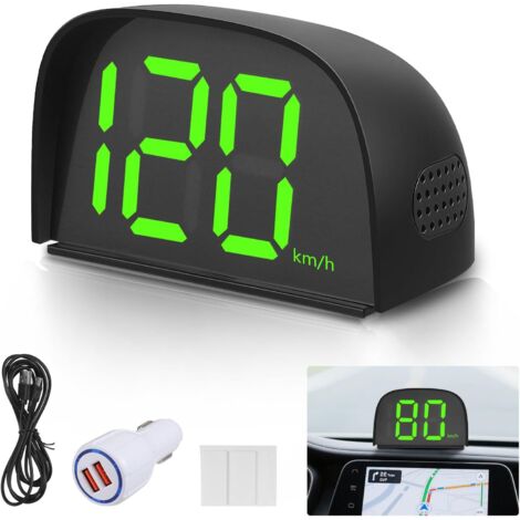 Tachimetro digitale per auto, display head-up per auto, tachimetro HUD GPS intelligente, plug and play USB, ampio schermo LED per bicicletta, moto, camion, auto, scooter