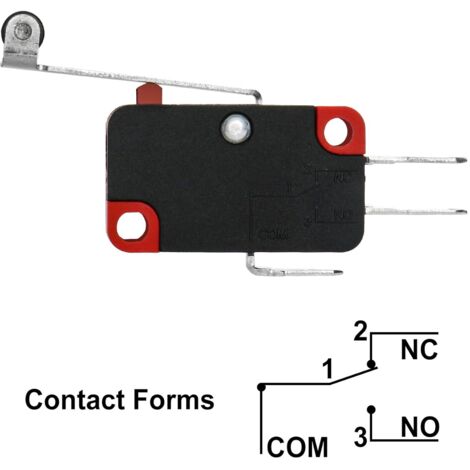 5 Micro Interruttori Di Fine Corsa BQLZR HV-156-1C25 – Leva A Rotella, SPDT, 250V 15A, Per Progetti Fai Da Te