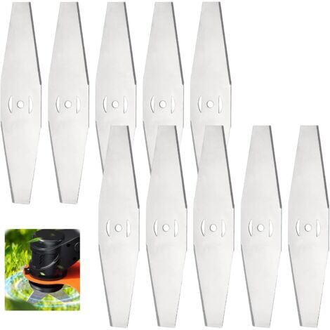10 lame per decespugliatore, lame per decespugliatore in metallo, lame per tagliabordi, accessori per lame di ricambio per tosaerba per decespugliatori a batteria