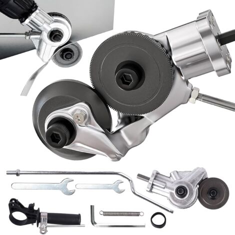 Taglierina elettrica per piastre, punta per trapano in metallo, utensile per il taglio di lamiere con adattatore per il taglio di vari materiali metallici come alluminio, acciaio, rame, ferro
