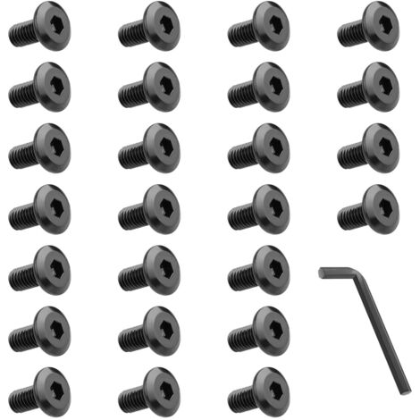 Viti a testa svasata, 25 pezzi, esagono incassato con chiave esagonale, in A2 V2A, filettatura esagonale completa, M6x12mm