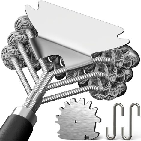 Cepillo y maquinilla de afeitar de acero inoxidable, sin cerdas, maquinilla de afeitar 3D universal incluida (1/5)