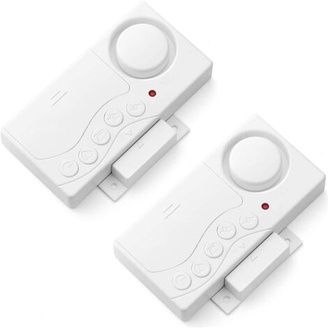 2PCS Alarma de puerta de congelador cuando la puerta está abierta, alarma de refrigerador inalámbrica con retardo ajustable de 3/15/30/60 segundos, alarma de puerta abierta fuerte de 108 Db