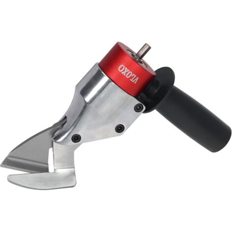 Accesorio de taladro para cortar chapa Compatible con varios modelos de taladros eléctricos Accesorio de corte de metal pesado para cortar hierro y aluminio Accesorio de cizalla para taladro con mango