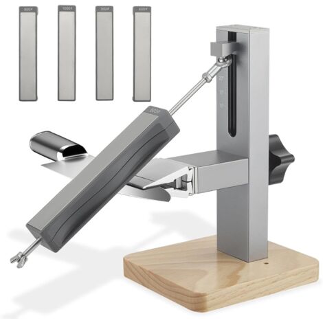 Afilador de precisión Adjust Profi con ángulo fijo de 10-30° - Afilador de diamante manual - Sistema completo con 4 piedras de afilar