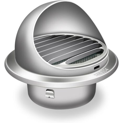 Rejilla de ventilación, rejilla de ventilación de acero inoxidable 304, rejilla de ventilación de campana redonda, rejillas de ventilación esféricas, 100 mm