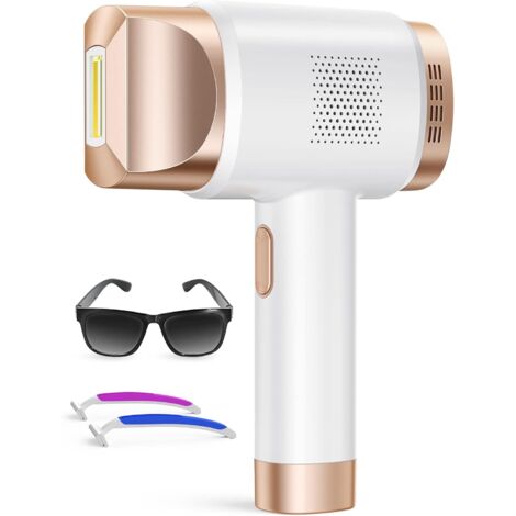Dispositivo de depilación IPL 3 en 1, dispositivo de depilación láser con 9 niveles de energía, modo de deslizamiento automático, 999,900 flashes, depilación láser IPL para rostro, piernas y cuerpo (1/5)