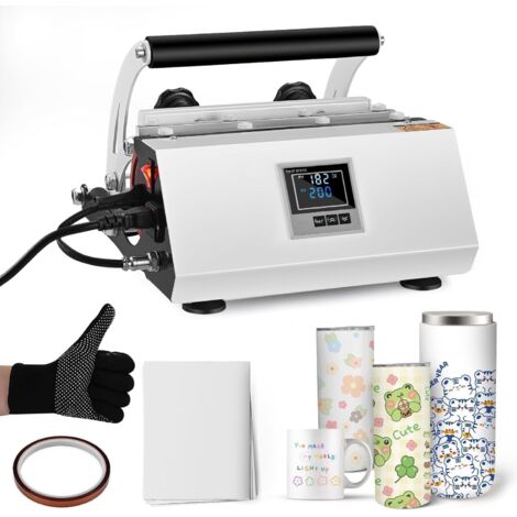 Prensa térmica para tazas de 20 a 30 oz, prensa de transferencia, prensa de impresión para tazas de cerámica, vidrio y metal