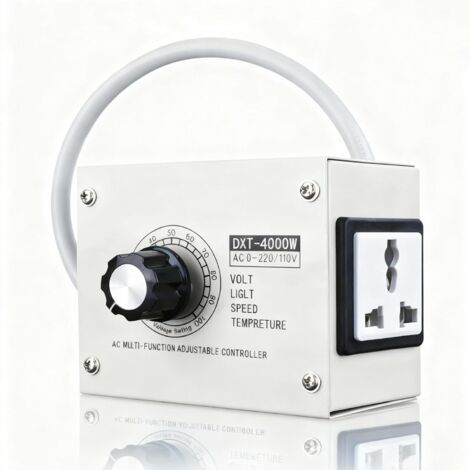 Regulador de voltaje, regulador de voltaje electrónico de 4000 W CA 220 V, controlador de velocidad del ventilador del motor monofásico ajustable de alta precisión SCR Dimmer