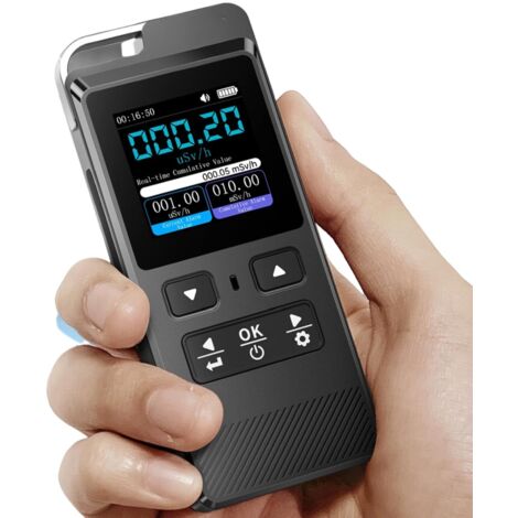 Contador Geiger de radiactividad, detector de radiación nuclear con pantalla LCD, dosímetro portátil de rayos X beta y gamma, compatible con 8 idiomas