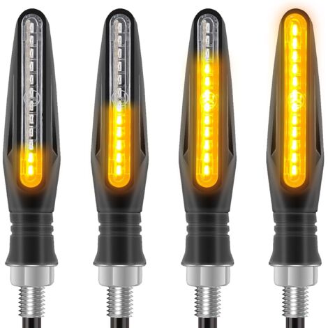 intermitentes para motocicleta, 12 V, 12 bombillas LED para motocicleta, scooter, quad, crucero y todoterreno (1/5)