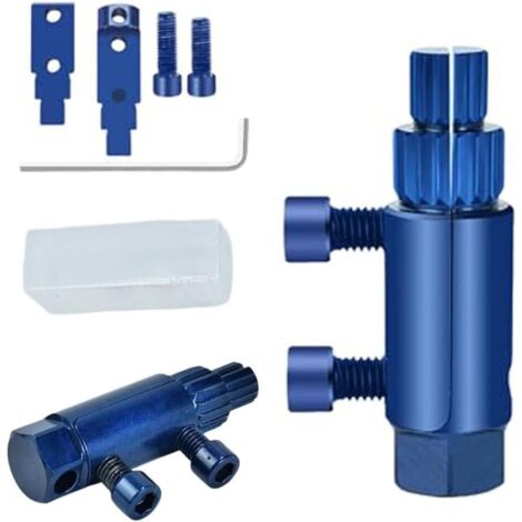 Extractor de roscas para tuberías rotas,extractor de roscas para válvulas rotas,extractor de grifos rotos,extractor de tornillos pelados,kit de extracción de pernos para1/4"/3/8", azul